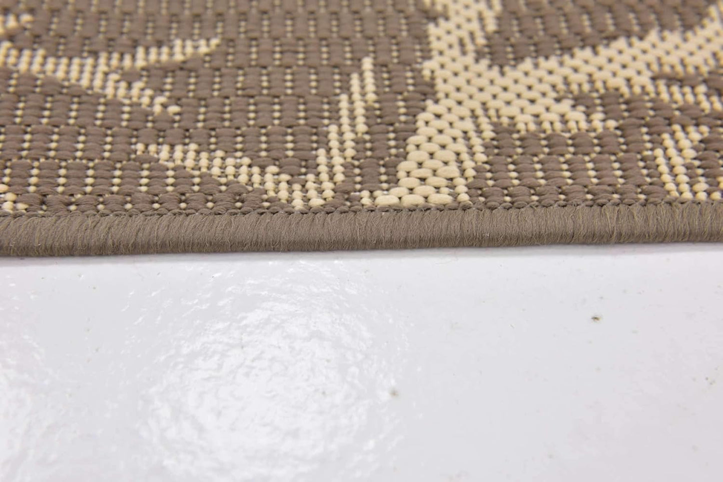 Unique Loom Outdoor Botanical Collection Area Rug - Brown/Beige Branch (2' x 3' 1" Rectangle)