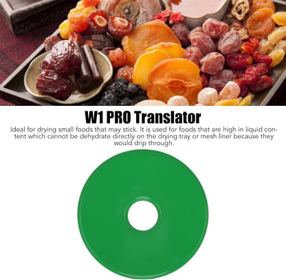 Fdit Food Dehydrator Sheets, Round Silicone Mats for Fruit Roll, Dried Fruit Leather, Meat (Emerald)