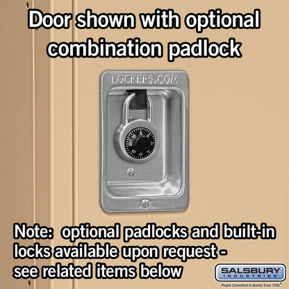 Salsbury Industries 62355TN-U Double Tier 36-Inch Wide 5-Feet High 15-Inch Deep Unassembled Standard Metal Locker, Tan Brown
