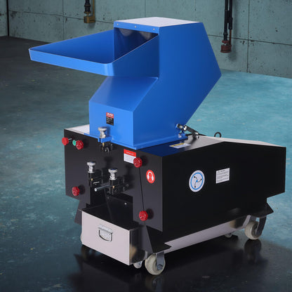 VEVOR Plastic Shredder Crusher, 7.5HP/5.5KW Plastic Grinder Granulator, 200-300kg/h Capacity Pulverizer Recycling Machine with Wheels, SDK-11 Blade & 8mm Mesh for PVC PTFE (220V 60Hz 3-Phase)