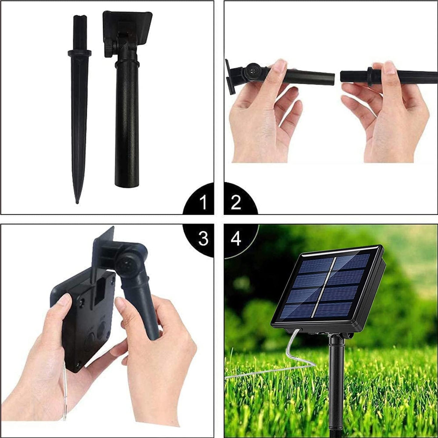 16.5 50 RUICHEN Solar Rope Lights Outdoor String Lights, Ft LED Tube Light Waterproof Copper Wire Fairy Lights
