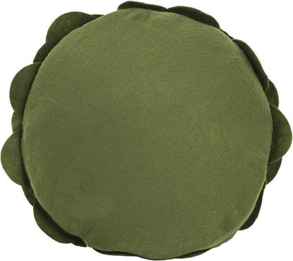 Fennco Styles Eva's Flower Garden Decorative Filled Throw Pillow, 13" Round Kiwi Floral Accent for Home Décor