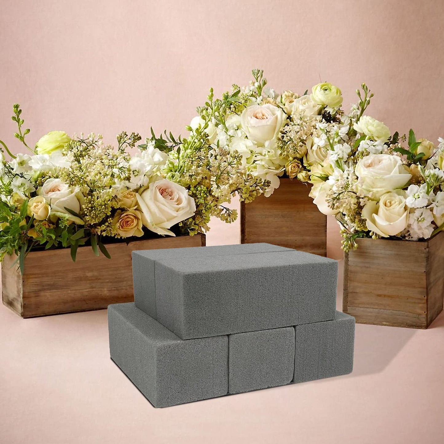 KIMOBER Dry Floral Foam Bricks,Florist Foam Blocks for Flower Arrangement, Wedding,Party Decoration, Pack of 5