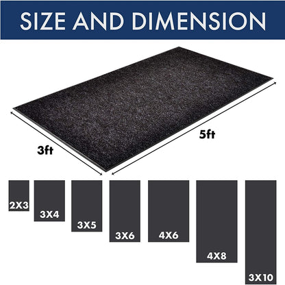 Notrax - 136S0036CH 136 Polynib Entrance Mat, for Home or Office, 3' X 6' Charcoal