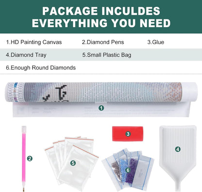 mrpwnle 3 Pack Diamond Art Kits for Adults, Valentines Day Heart Flowers Diamond Painting Kits, 5D Diamonds Painting, DIY Full Drill Gem Art Crafts Kit Home Wall Decor Gifts 11.8x15.7 inch