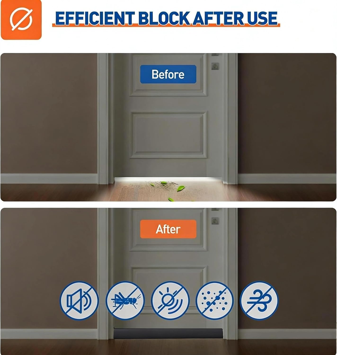 30 Inch 26'' 30'' 1.7", MAGZO Door Draft Stopper, Adjustable Under Door Gap Filler, Fits - Bottom Widths, Seals Gaps up