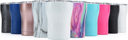 Seriously Ice Cold SIC 12oz Insulated Travel Tumbler Mug, Ice White, Premium Double Wall Stainless Steel, Leak Proof