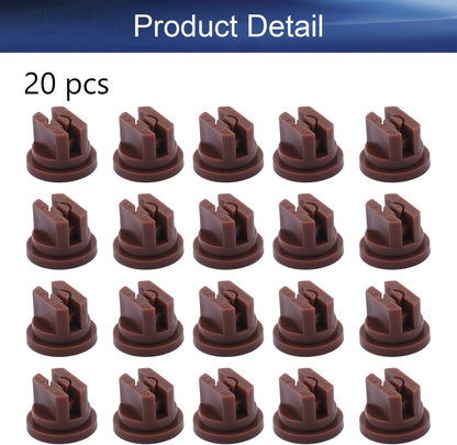 Yinpecly 20pcs Plastic Nozzle: 110 Degree Flat Fan Spray Tip for Industrial and Agricultural Applications