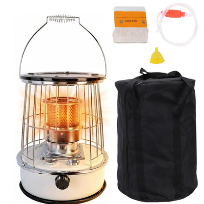 Portable 10000BTU Kerosene Heater with Anti-Tip Safety, 6L Tank 30H Burn Time for Indoor Outdoor Heating Cooking, 2600W Power
