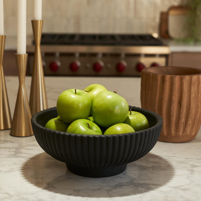Decorative Concrete Fruit Bowl For Kitchen Counter Or Table Decor – Premium Quality Large Key Bowl Elevates Your Modern/Farmhouse Home Decoration, Showcasing Fruit or Seasonal Centerpieces in Style