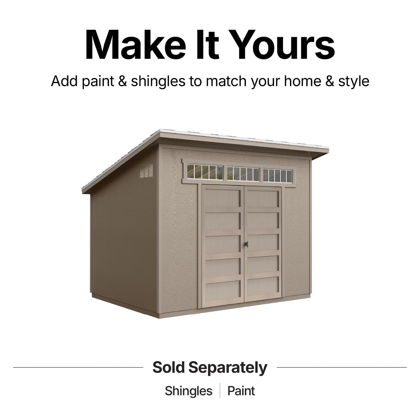 ShedMaster Montclair 10x7.5 Do-It-Yourself Wooden Storage Shed with Floor Kit - Does not Include Paint or Roofing Shingles