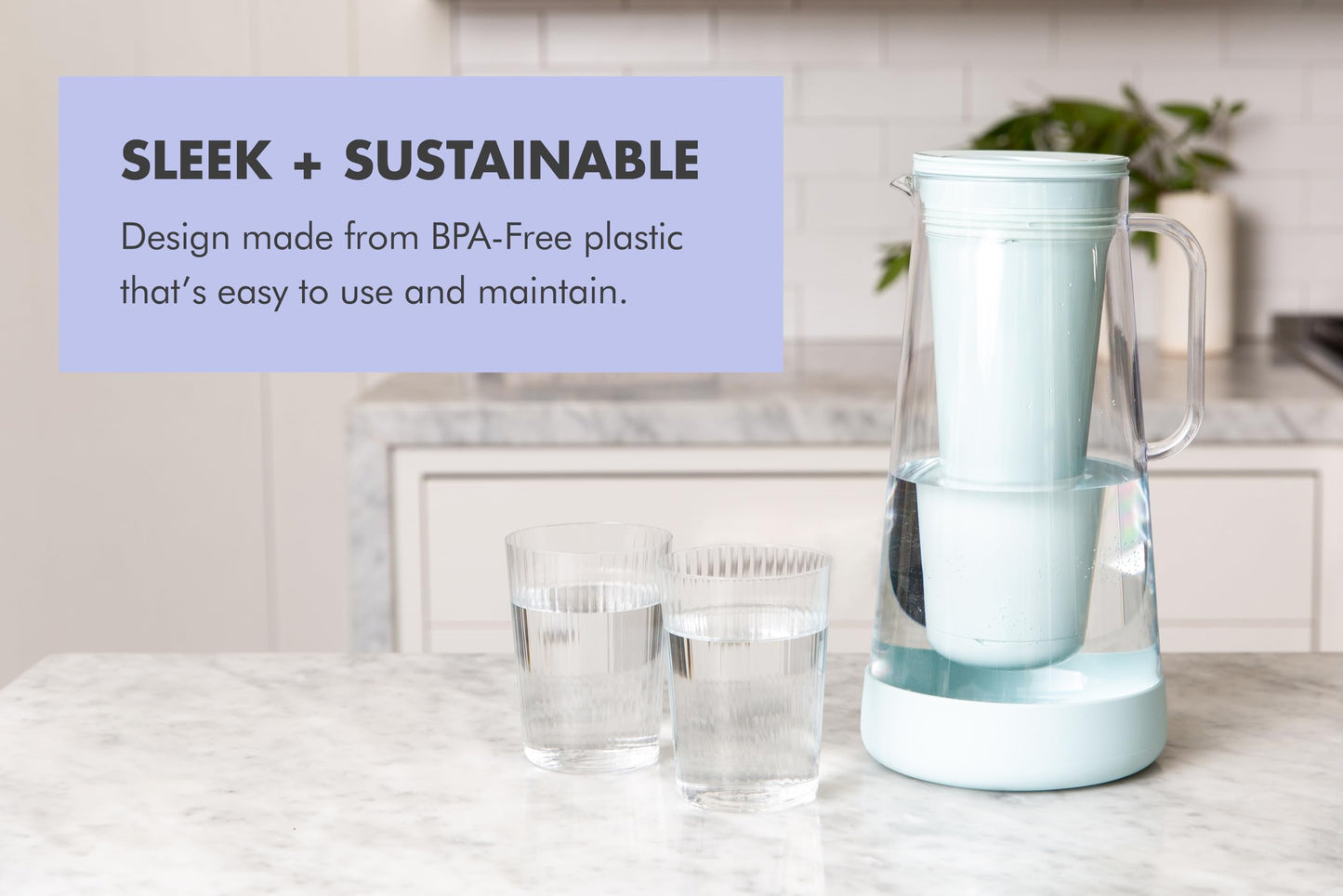LifeStraw Home – Water Filter Pitcher, 10-Cup, White, BPA Free Designed for Everyday Protection Against Bacteria, parasites, microplastics, Lead, Mercury, PFAS and a Variety of Chemicals
