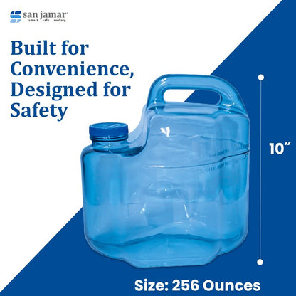 San Jamar Rapi-Kool Cold Paddle for Cooling Hot Soups in Restaurants, Chill Utensil for Hot Soup in Commercial Kitchens, Cooling Jug for Soup, 256 Ounce, Plastic, Blue