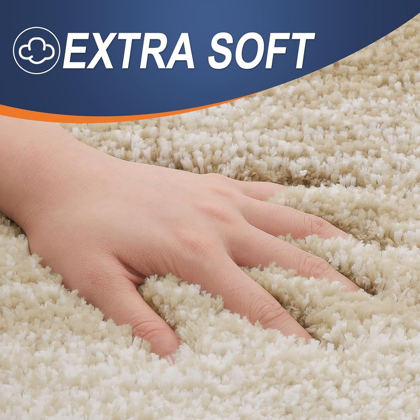 OLANLY Bathroom Runner Rug - Extra Soft Microfiber Mat | Quick-Dry, Washable, 47x20 Inches, Tan