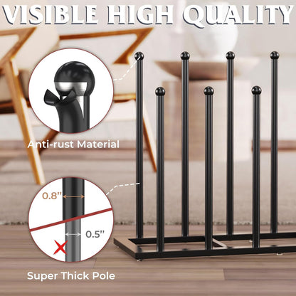 19.5 Inches 6 Closet, HzTinT Boot Rack, Boot Rack Organizer Tall Boots, Stainless Steel Boot Storage Holder, Free