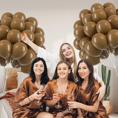 Brown Latex Balloons - 12 Inch | 50 Pack for Birthday, Baby Shower, Wedding & Party Decor