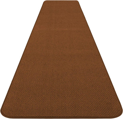 House, Home and More Skid-Resistant Carpet Runner - Toffee Brown, 4 Feet x 27 Inches