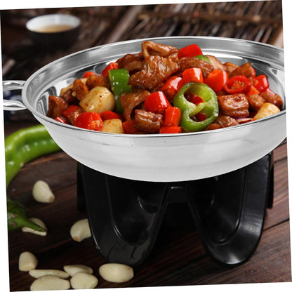 Zerodeko Stainless Steel Griddle Set, Asian Noodles Saute Pan with Lid, Non Stick Skillet for Camping