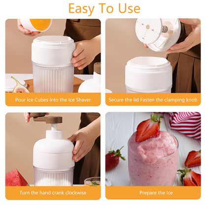 Manual Ice Shaver – High-Efficiency, No-Electric Ice Crusher & Snow Cone Maker with 2 Ice Trays, Ideal for Camping & Home Use