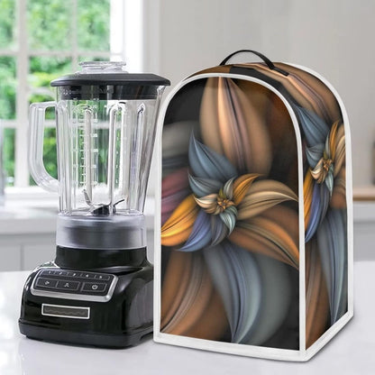Brown Flower Blender Cover - Dust Proof Washable Small Appliance Cover, Durable Foldable Kitchen Decorations for