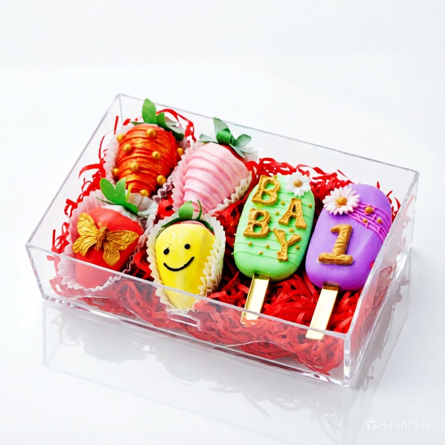 SLShePack 20PCS 8x5x2 Inch Clear Cookie Boxes Chocolate Covered Strawberry Boxes Bakery Boxes with Window Cakesickle boxes Chocolate Truffle Boxes Pretzel Boxes