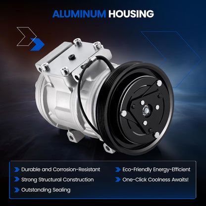 SYKRSS 78328 Air Conditioning A/C Compressor with Clutch Compatible with Acura Legend 1991-1995 3.2L, for RL 1996-2004 3.5L, for TL 1996-1998 2.5L 3.2L, Gas