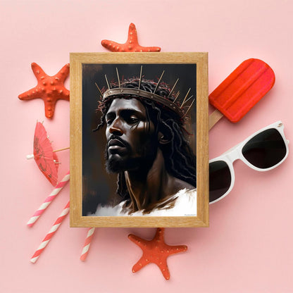 PUAGEMTI Black Jesus Diamond Painting Kits, Full Round Diamond Art Kits for Adults 5D Jesus Diamond Art, Personalized Gifts for Family and Friends Room Wall Decor 12x16 Inch