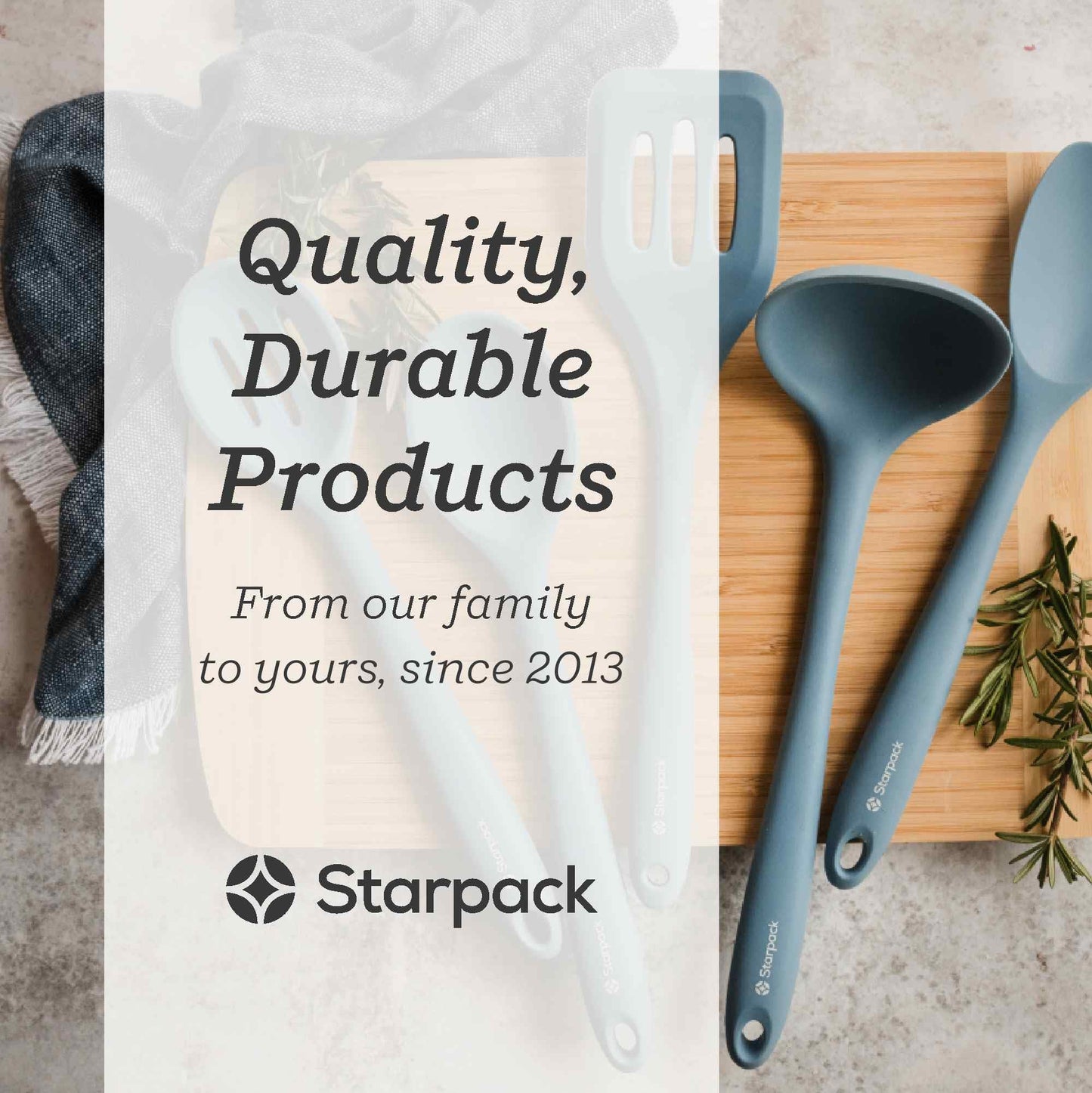 Starpack 'Stir & Serve' Silicone Cooking Utensils Set (5 Pcs) - 10.5" - Kitchen Utensil Set Heat Resistant to 600°F - Kitchen Utensils for Nonstick Cookware - Silicone Utensil Set for Mixing & Cooking