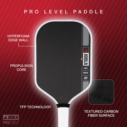 JOOLA Ben Johns Perseus Pro IV 14mm Pickleball Paddle - Tech Flex Power - Elongated Shape for Power & Spin - Propulsion Core Increases Power & Touch - UPA-A Certified - USAP Approved - NFC Chip