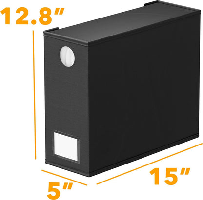 SpaceAid Bed Sheet Organizer - Foldable Storage with Window for Queen & King Size Bedding (Black)