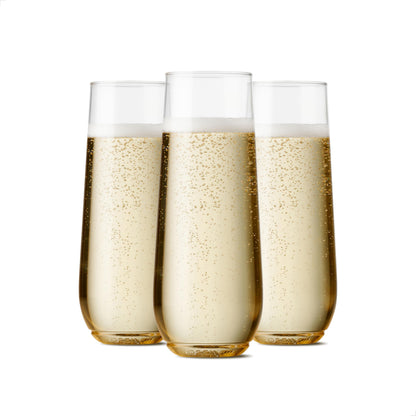 TOSSWARE POP 9oz Flute, Premium Quality, Recyclable, Unbreakable & Crystal Clear Plastic Champagne Glasses, Set of 252