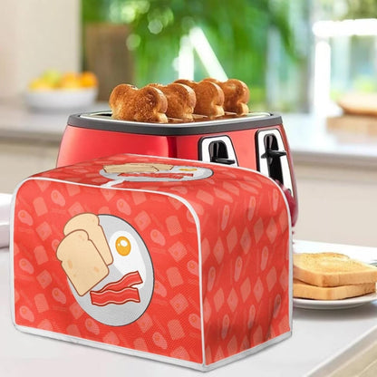 Toast Breakfast Toaster Cover - Bread Toaster Oven Cloth Cover with Top Handle, Waterproof Pink Organizer Bag