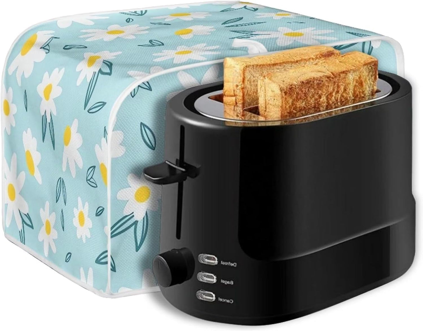 ZFRXIGN Light Blue Daisy Toaster Cover, 2 Slice Kitchen Small Appliance Covers, Machine Washable Dust Cover