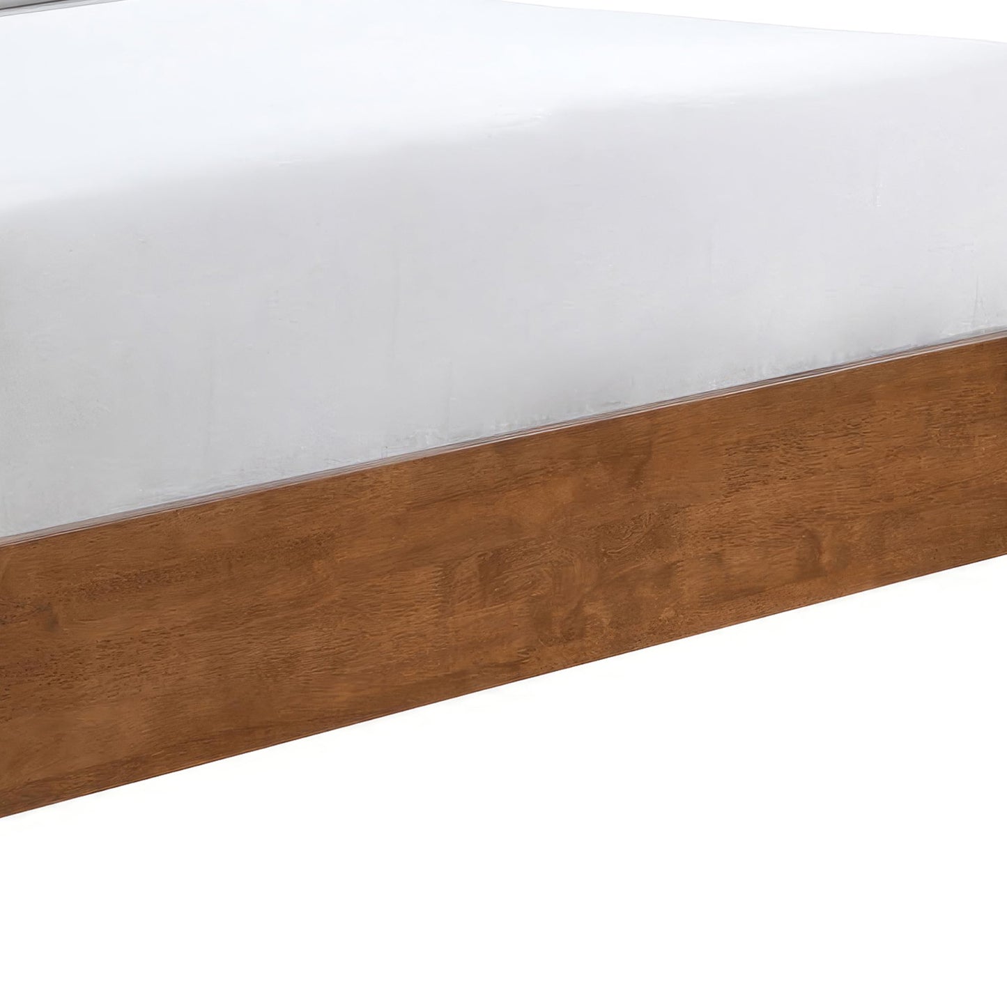 Furniture of America Wyatt Modern Solid Wood Queen Bed Frame with Headboard, Wooden Bedframe for Bedroom, Guest Room, No Box Spring Needed, Walnut, Standard Platform