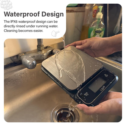 Lauff Digital Food Scale, Weighs Scale, Kitchen Scales, Food Scales messaures in Grams and Ounces with 0.01oz/1g Precise, Waterproof Kitchen Scale for Baking & Meal Prep with LCD Display (1g/10kg)