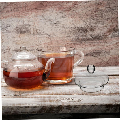 Small Glass Teapot Lid, Clear Replacement Caps for Tea Steeper, Kettle Lid, and Tea Set Cover
