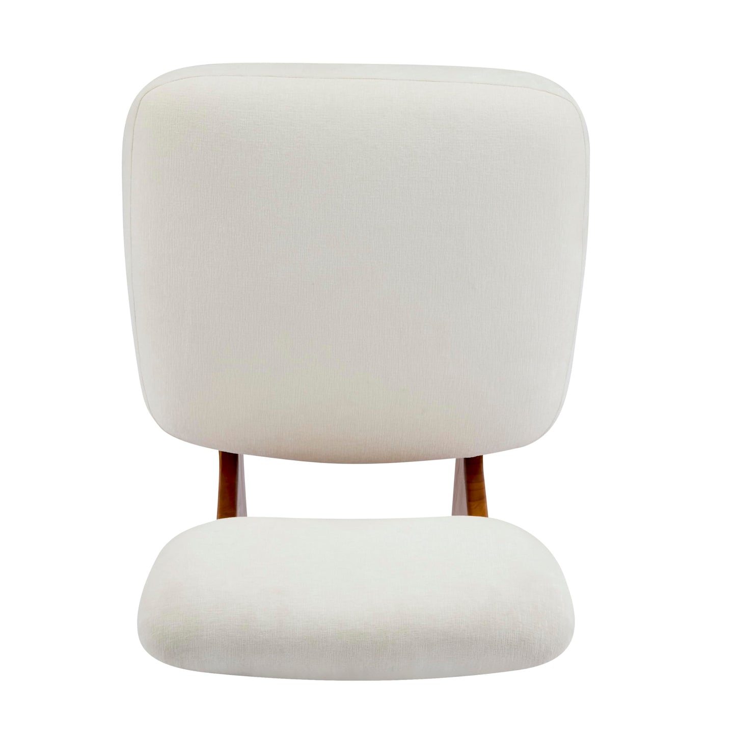 Christopher Knight Home Mores Low Profile Accent Chair Set of 2, Modern Living Room Armless Lounge Chair, Fabric Comfy Reading Chair for Bedroom, Wooden Frame and Thick Padded Seat, Beige + Natural