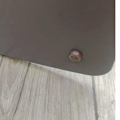 FixtureDisplays® 44.3" Tall Podium for Floor, Curved Frosted Front Acrylic Panel - Dark Grey 19658-GREY-NEW-NPF