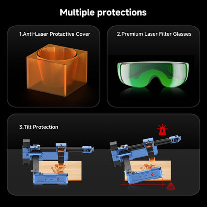 Artilume Laser Engraver 7000mW APP-Control-Foldable Design Laser Engraver and Cutter Machine 200 * 150mm Working Area Portable Engraver for Wood Leather Acrylic Best for Beginners Small Business (T1)