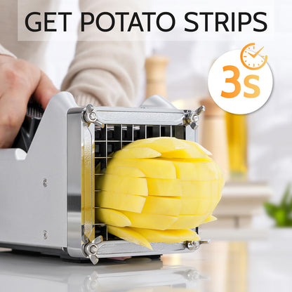 Potato Cutter, Sopito Stainless Steel Blade Fry Cutter to Get 1/2 Inch French Fries, Great for Potatoes Carrots Cucumbers, Home Use