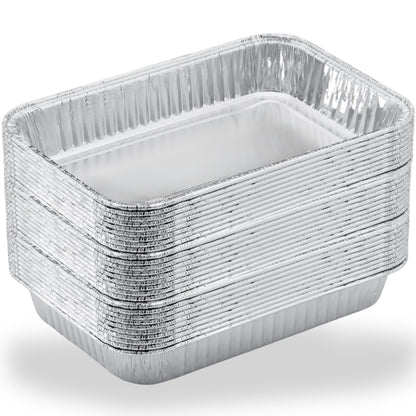 Matchwaves Drip Pans for Weber, Disposable Aluminum Foil Grease Trays for Weber Grills, Universal Replacement Liners for Weber Series, 8.6" x 6" - 20 Pcs