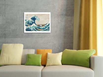 The Great Wave off Kanagawa Vintage Japanese Woodblock Print by Hokusai, 12x16in Bamboo Fine Art Paper
