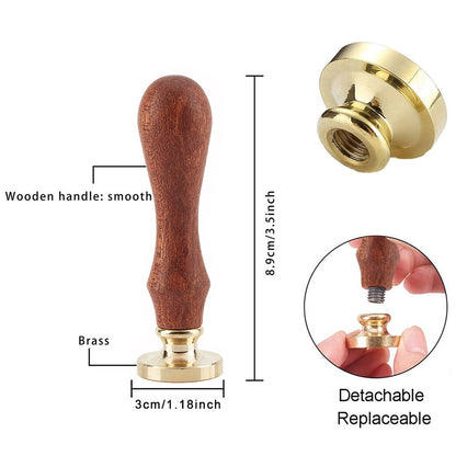 CRASPIRE Lighthouse Wax Seal Stamp Sea Waves Summer Seagull Sealing Wax Stamps 30mm Retro Vintage Removable Brass Stamp Head with Wood Handle for Wedding Invitations Packing