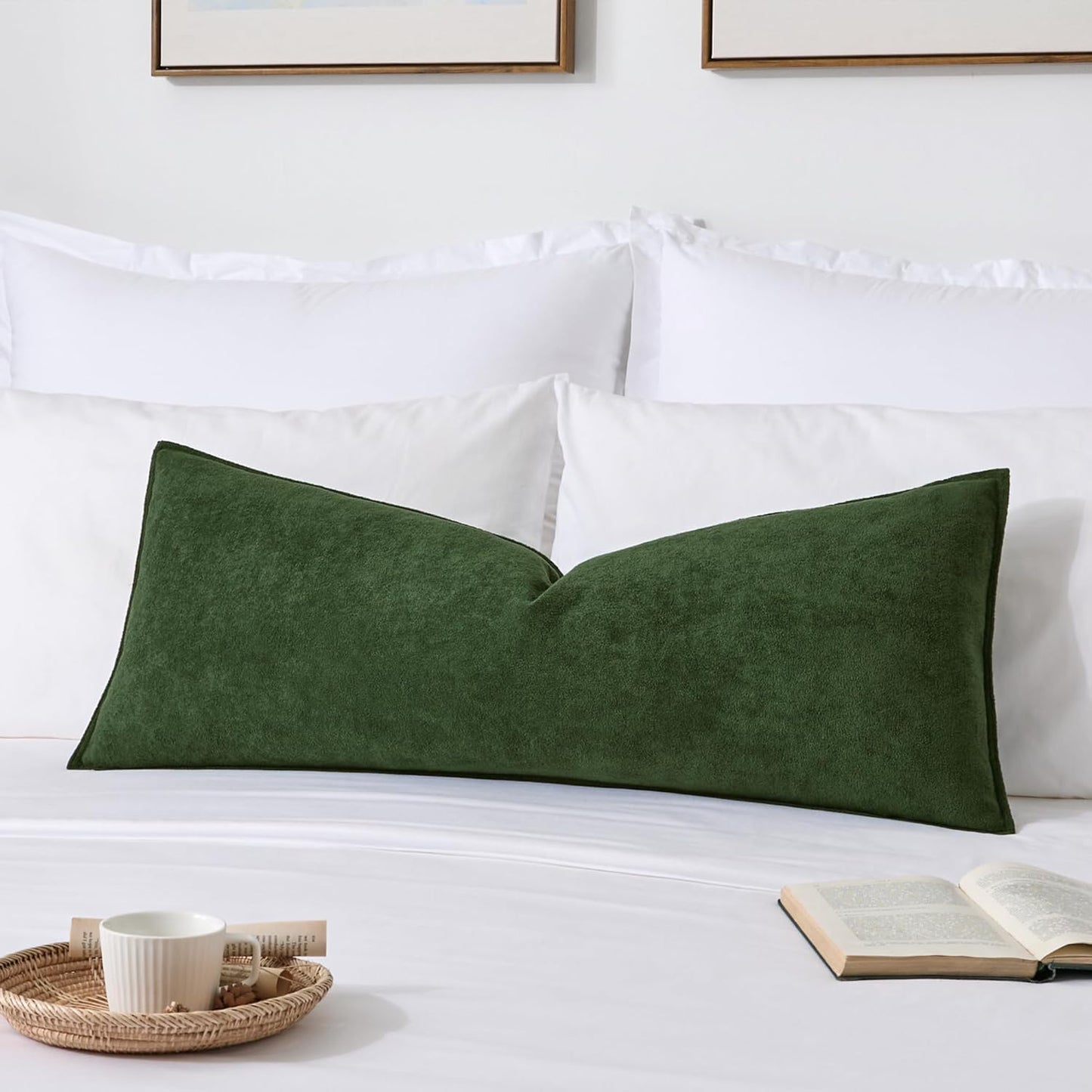 14x36 Inch 1 Pack Kevin Textile Long Lumbar Cover Soft Boucle Textured Decorative Spring Waterproof Rectangle Cushion
