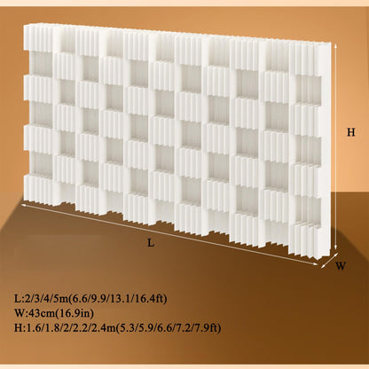 Folding Paper Room Divider, Portable Retractable Partition for Office, Room, Store Use, Lightweight and Easy to Setup, Ideal for Creating Space with Privacy