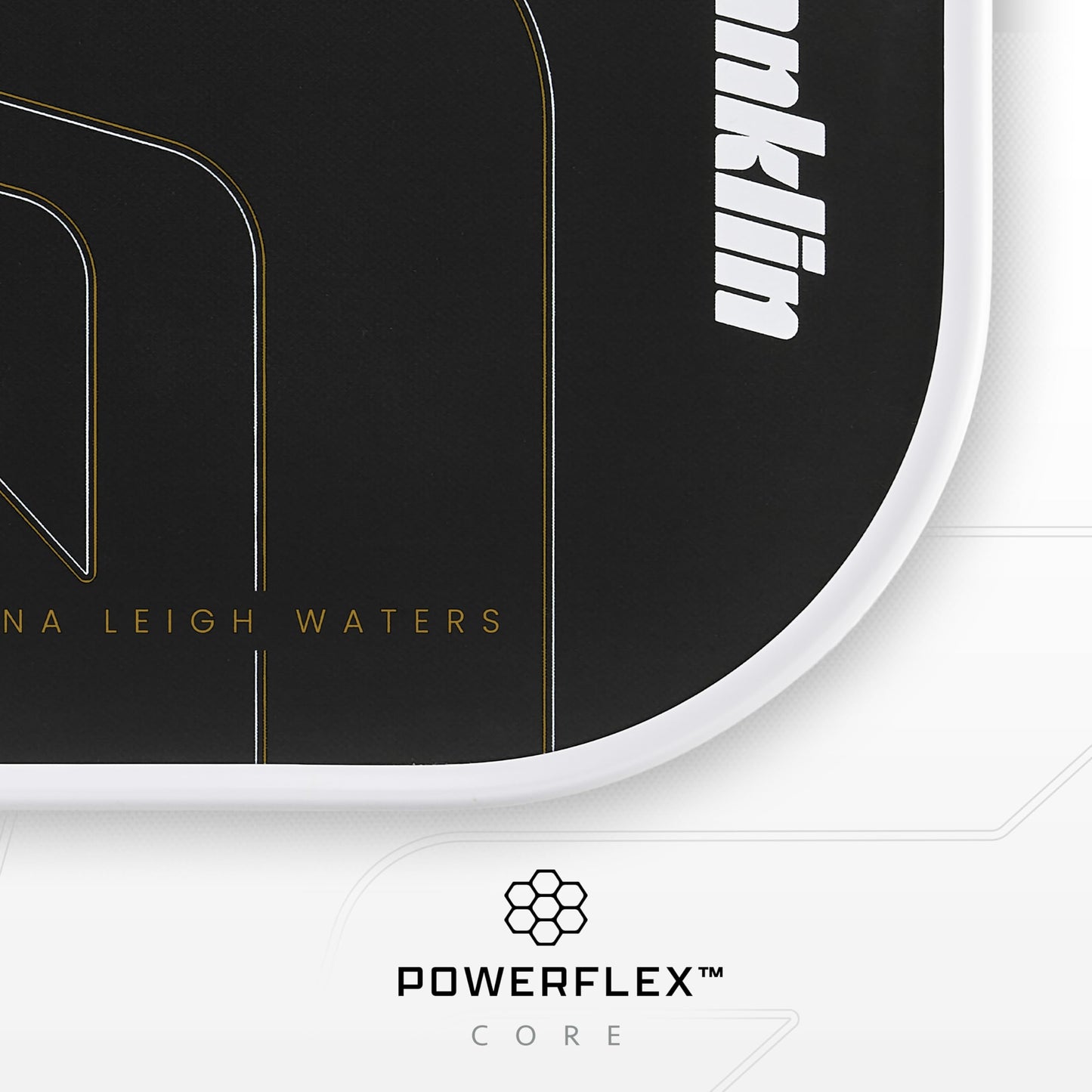 Franklin Sports PRO Pickleball Paddles – C45 Carbon Fiber Series - Official USAP + UPA Approved Pickleball Paddle - Aurelius 14mm Polymer Core - Official Shape of Anna Leigh Waters - Black/White