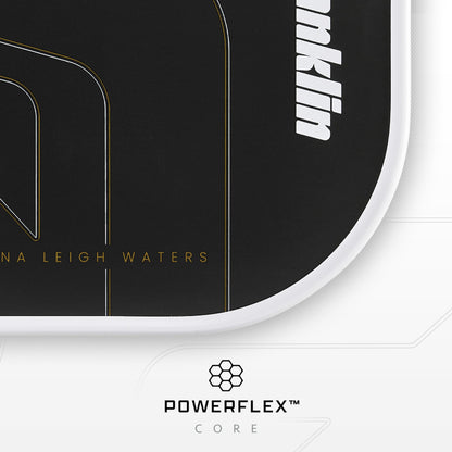 Franklin Sports PRO Pickleball Paddles – C45 Carbon Fiber Series - Official USAP + UPA Approved Pickleball Paddle - Aurelius 14mm Polymer Core - Official Shape of Anna Leigh Waters - Black/White