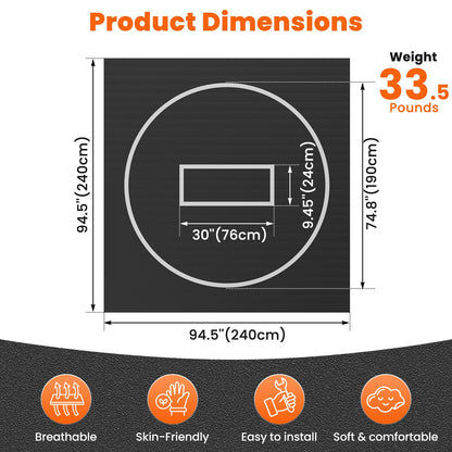 Kaoshan Foam/Inflatable Wrestling Mat - 10'x10' Wrestling Mats for Kids, Jiu Jitsu Mats for Home, Flow Space Mats BJJ, Roll-up Training Mats for Grappling, Martial Arts, Judo, Boxing, MMA 5'x10'/8'x8'/13'x13'