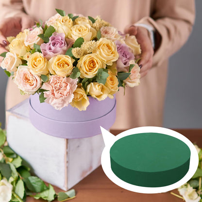 Pastlla 4 Pcs 10 Inch Floral Foam Blocks Large Dry and Wet Floral Foam for Diy Fresh Flowers, Artificial Flowers, Wedding Aisle Flowers Party Home Office Garden Decoration (Round)