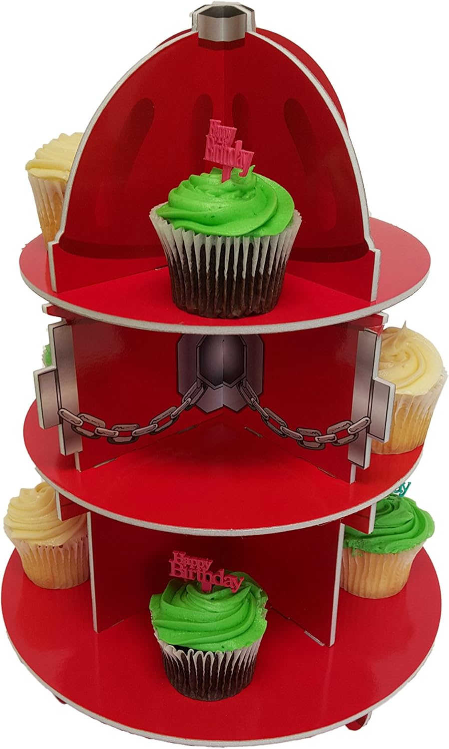 Fire Hydrant Cupcake Stand for Children's Parties, Fire Fighter Theme!